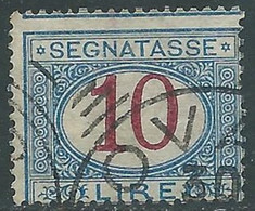 1890-94 REGNO SEGNATASSE USATO 10 LIRE - RE28-7 - Taxe