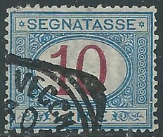 1890-94 REGNO SEGNATASSE USATO 10 LIRE - RE31-7 - Taxe