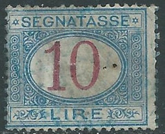 1890-94 REGNO SEGNATASSE USATO 10 LIRE - RE31-10 - Postage Due