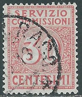 1913 REGNO SERVIZIO COMMISSIONI USATO 30 CENT - RE31-8 - Vaglia Postale