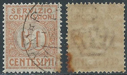 1913 REGNO SERVIZIO COMMISSIONI USATO 60 CENT - RE28-4 - Vaglia Postale