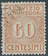 1913 REGNO SERVIZIO COMMISSIONI USATO 60 CENT - RE28-5 - Impuestos Por Ordenes De Pago