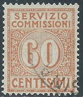 1913 REGNO SERVIZIO COMMISSIONI USATO 60 CENT - RE28-6 - Vaglia Postale