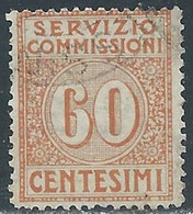 1913 REGNO SERVIZIO COMMISSIONI USATO 60 CENT - RE28-8 - Mandatsgebühr
