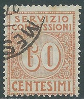 1913 REGNO SERVIZIO COMMISSIONI USATO 60 CENT - RE31-5 - Vaglia Postale