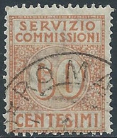 1913 REGNO SERVIZIO COMMISSIONI USATO 60 CENT - RE31-8 - Vaglia Postale