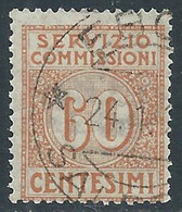 1913 REGNO SERVIZIO COMMISSIONI USATO 60 CENT - RE31-9 - Vaglia Postale