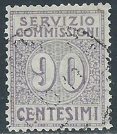 1913 REGNO SERVIZIO COMMISSIONI USATO 90 CENT - RE31-8 - Taxe Pour Mandats