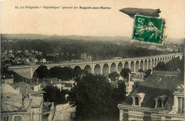 Nogent Sur Marne * Le Dirigeable République Planant Sur La Commune * Ballon Zeppelin Aviation - Nogent Sur Marne