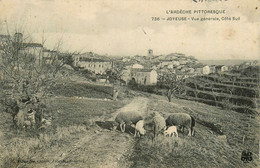 Joyeuse *  Vue Générale Du Village , Côté Sud * Chemin Route - Joyeuse