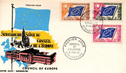 G116   Lettre FDC Des Timbres 1963 Du Conseil De L'Europe. - Comunità Europea