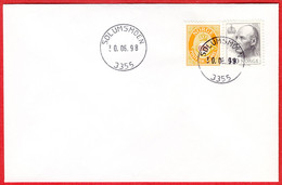 NORWAY - 3355 SOLUMSMOEN (Buskerud County = Viken From Jan.1 2020) Last Day - Postoffice Closed On 1998.06.30 - Local Post Stamps