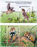 Belarus 2021 EUROPA CEPT..Endangered National Wildlife.Set 2 St. With Label MNH - 2021