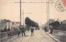 93-ROSNY-SOUS-BOIS- LE VIEUX PAYS, VUE DU PONT DU CHEMIN DE FER - Rosny Sous Bois