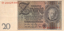 20 Reichsmark Reichsbanknote Berlin, 22.Januar 1929 Ro.174a - 20 Reichsmark