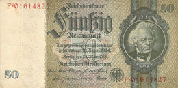50 Reichsmark Reichsbanknote Berlin, 30.März 1933 Ro.175d Kriegsdruck - 20 Reichsmark