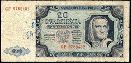 Poland,20 Zloty 1948,P137(2),as Scan - Pologne