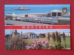 POST CARD POSTKARTE WORTHING REINO UNIDO INGLATERRA UK THE PIER BEACH HOUSE GARDEN ENGLAND THE LIDO. UNITED KINGDOM... - Worthing