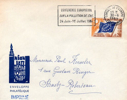 G121   Lettre Dernier Jour De La Conférence Europ. De La Pollution De L'air Avec Un Timbre Du Conseil De L'Europe. TB - Institutions Européennes