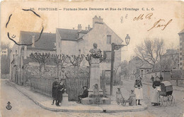 95-PONTOISE- FONTAINE MARIA DERAISME ET RUE DE L'ERMITAGE - Pontoise