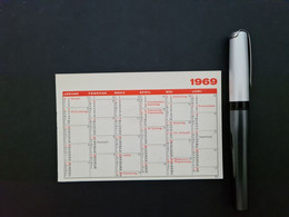 Mini-Kalender 1969 - Petit Format : 1961-70