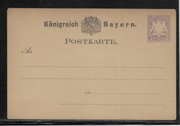Bavière - Entiers Postaux - Enteros Postales