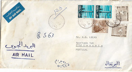 Egypt , 1978 Pigeon Loft , Monument , 1973 King Seti I , 1979 Registered Mail From Cairo To Cascais Portugal - Covers & Documents