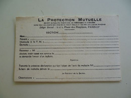Carte Postale / Protection Mutuelle Des Agents Des Chemins De Fer Français - Health