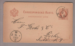 Tschechien Heimat Dux 1878-08-22 Ganzsache Nach Berlin "Duxer Kohlewerk" - ...-1918 Vorphilatelie