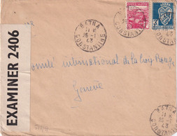 ALGERIE 1943 LETTRE CENSUREE DE BATNA - Storia Postale