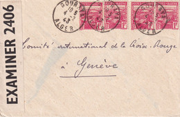 ALGERIE 1943 LETTRE CENSUREE DE GOURAYA - Storia Postale