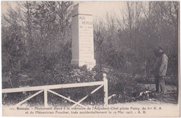 37. MONNAIE. Monument élevé à La Mémoire De L'Adjudant-Chef Pilote Foiny, Du 31e R. A. Et ... 121 - Monnaie