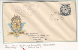 AAT 1954 Australia South Pole Discovery 1v On FDC Heard Island  (see Descr) (52334) - FDC