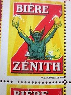 BIÈRE ZÉNITH Timbres Europe France Erinnophilie Bloc De 4 Vignettes Neufs **  MNH --- ☛ Publicité Peu Courante--- - Blocs & Carnets