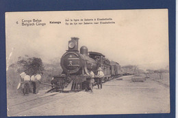 CPA Congo Belge Circulé Katanga Train Chemin De Fer Entier Postal - Congo Belge