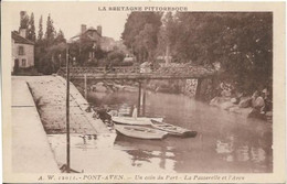 A W 12011 Pont Aven Un Coin Du Port La Passerelle Et L'Aven - Pont Aven