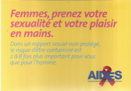 F114 / CARTE Publicitaire Advertising Card Cart' Com CPM Cartcom PUBLICITE AIDES SIDA Maladie Sexuel - Health