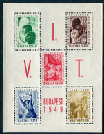 HUNGARY 1949 Youth And Student Games Block MNH / **.  Michel Block 16 - Nuevos