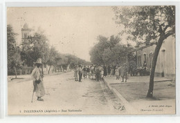 Algérie Inkermann Rue Nationale Animée Ed Photo Geiser D'alger - Other & Unclassified