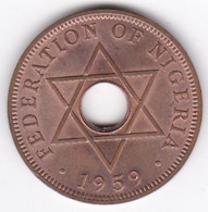 Nigeria 1 Penny 1959 Elizabeth II, En Bronze, KM# 2, SUP/XF - Nigeria