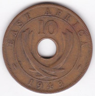 East Africa 10 Cents 1943 George VI, En Bronze , KM# 26 - British Colony