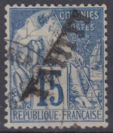 TAHITI : ALPHEE DUBOIS 15c SURCHARGE N° 12 OBLITERATION LEGERE - COTE 70 € - Tahití