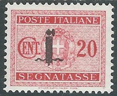 1944 RSI SEGNATASSE 20 CENT MH * - RE29-5 - Postage Due