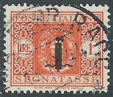 1944 RSI SEGNATASSE USATO 1 LIRA - RE28-10 - Postage Due