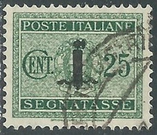 1944 RSI SEGNATASSE USATO 25 CENT - RE28-9 - Taxe