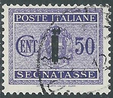 1944 RSI SEGNATASSE USATO 50 CENT - RE28-10 - Portomarken