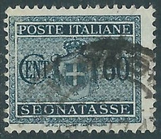 1945 LUOGOTENENZA SEGNATASSE USATO 60 CENT FILIGRANA RUOTA - RE28 - Portomarken