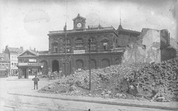 Carte Postale Photo Militaire Allemand LILLE (59-Nord) La Gare En Ruine-Bahnhof  Guerre 1914-1918-Krieg - Lille