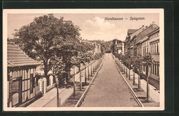 AK Nordhausen, Spiegelstr. Mit Gebäudezeile - Nordhausen