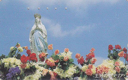 Télécarte JAPON / 110-011 - Culture RELIGION Art Sculpture - VIERGE MARIE MADONE - Madonna JAPAN Phonecard - 1868 - Cultura